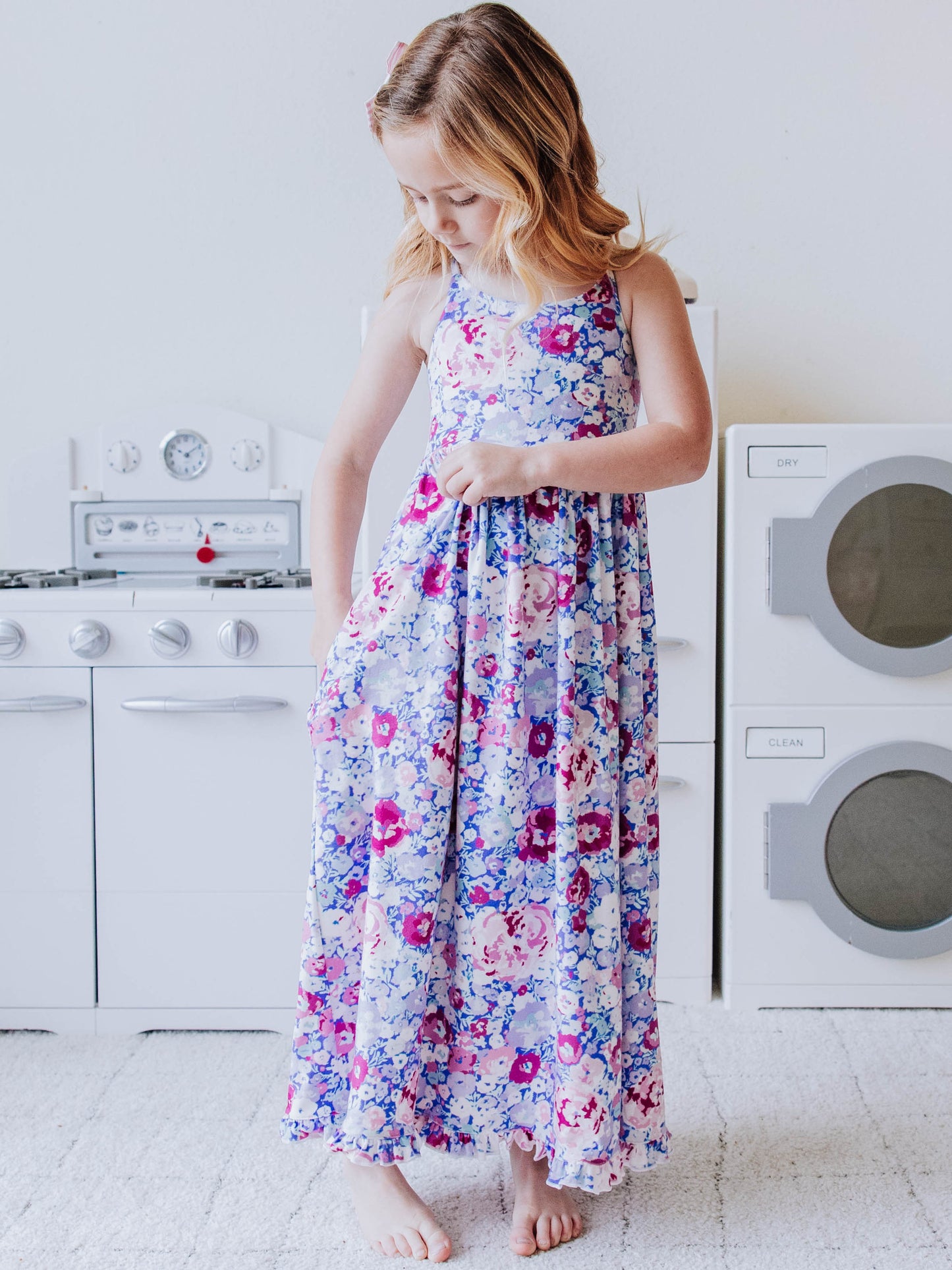 Maxi Play Dress - Pastel Carnations