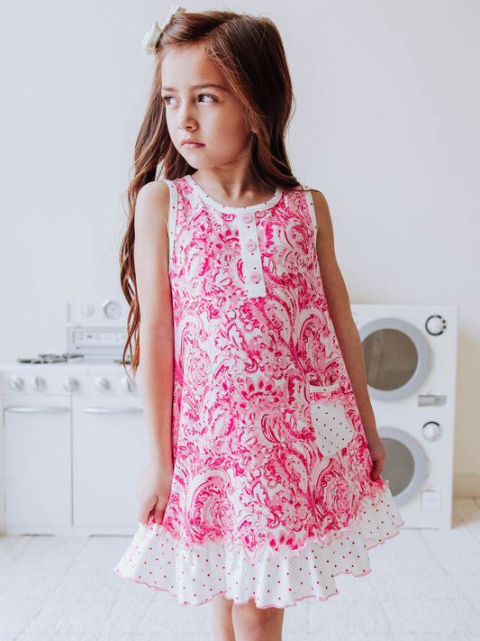 Everyday Play Dress - Pink Paisley