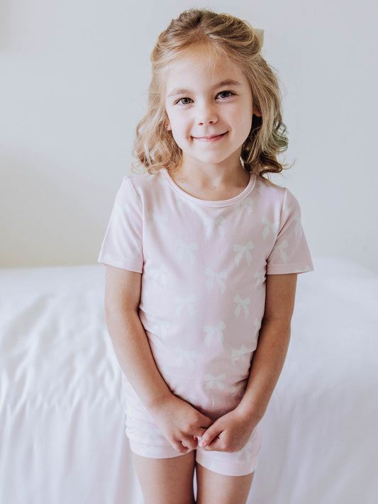 Cloud Fitted Short Set Pajamas - Bowtiful