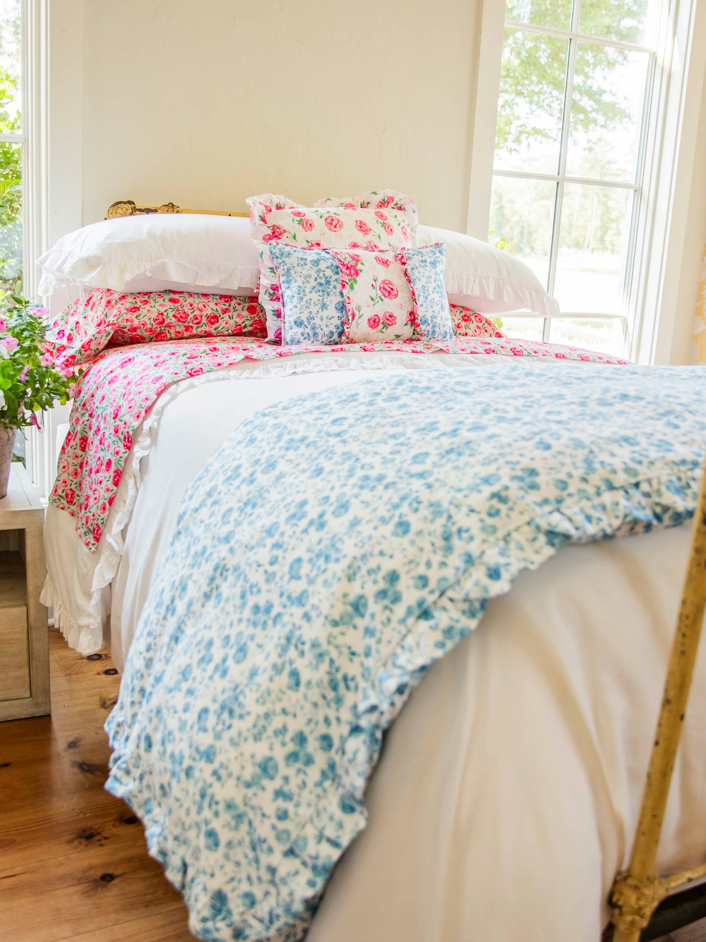 Duvet Cover + Sham(s) - Blooming Blues