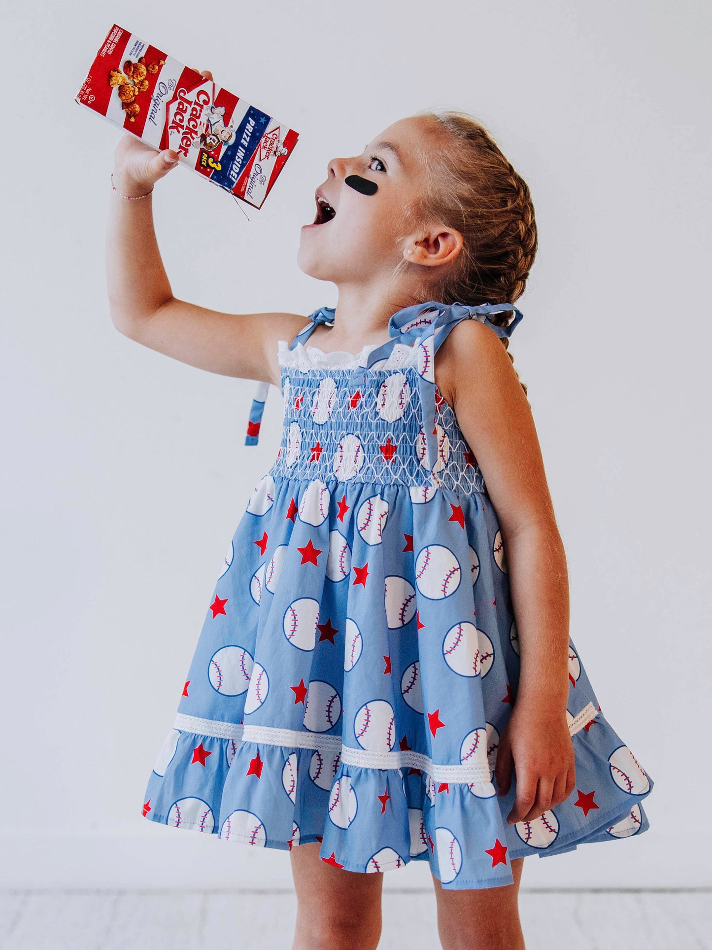 Audrey Smocked Dress - Allstar Baseball