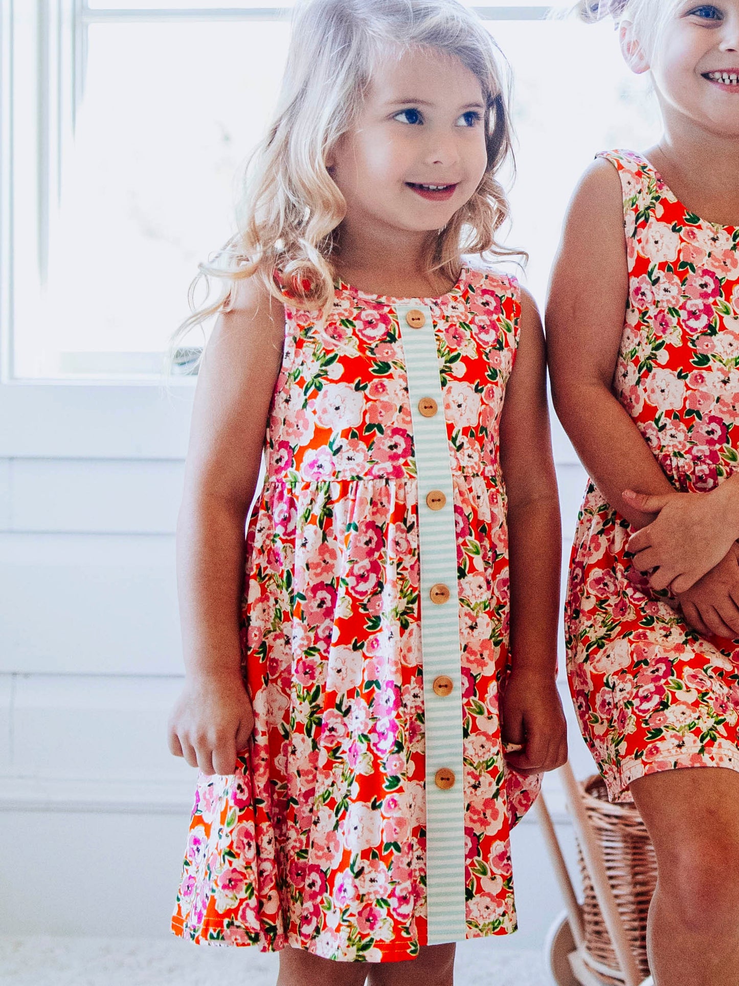 Prim Dress - Glowing Pink Flowers