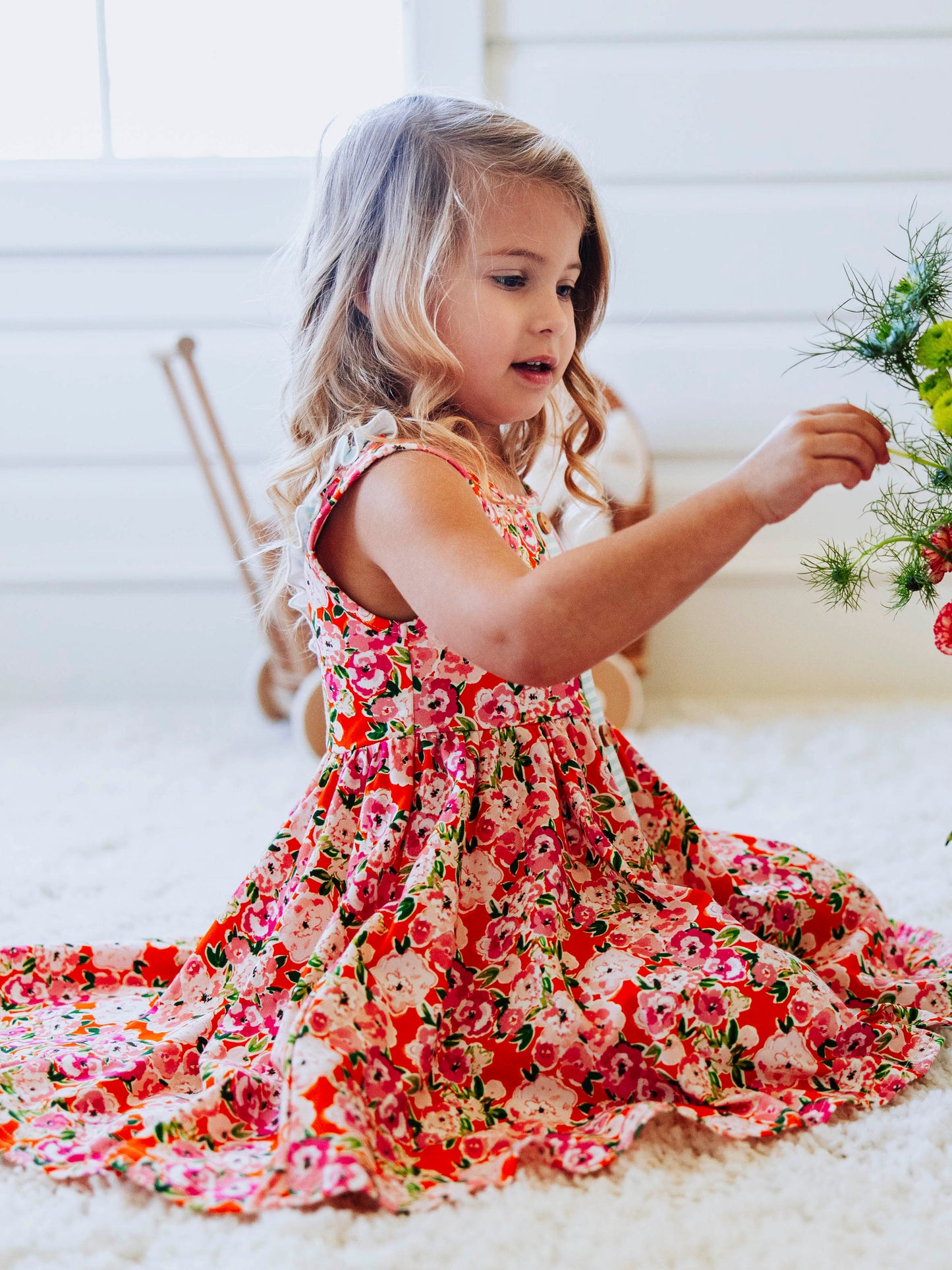 Prim Dress - Glowing Pink Flowers