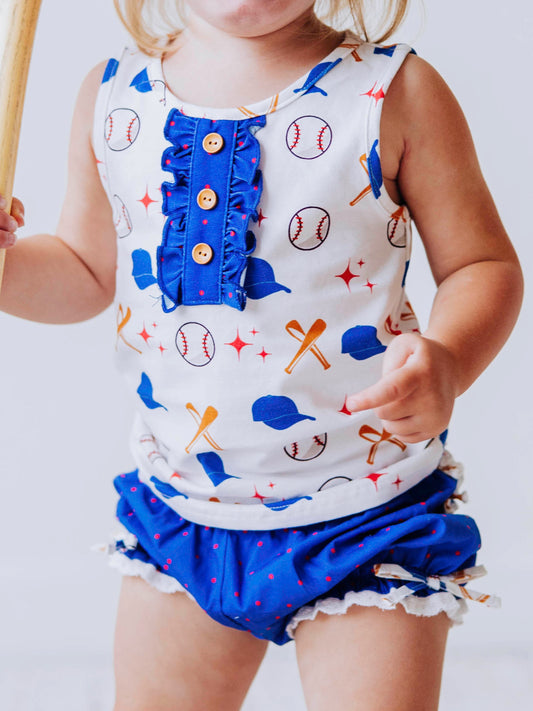 Playsuit Set - Baseball Sparkle