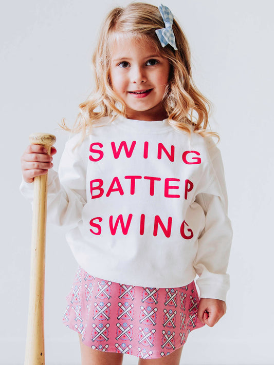 Warm Knit Sweatshirt - Swing Batter Swing