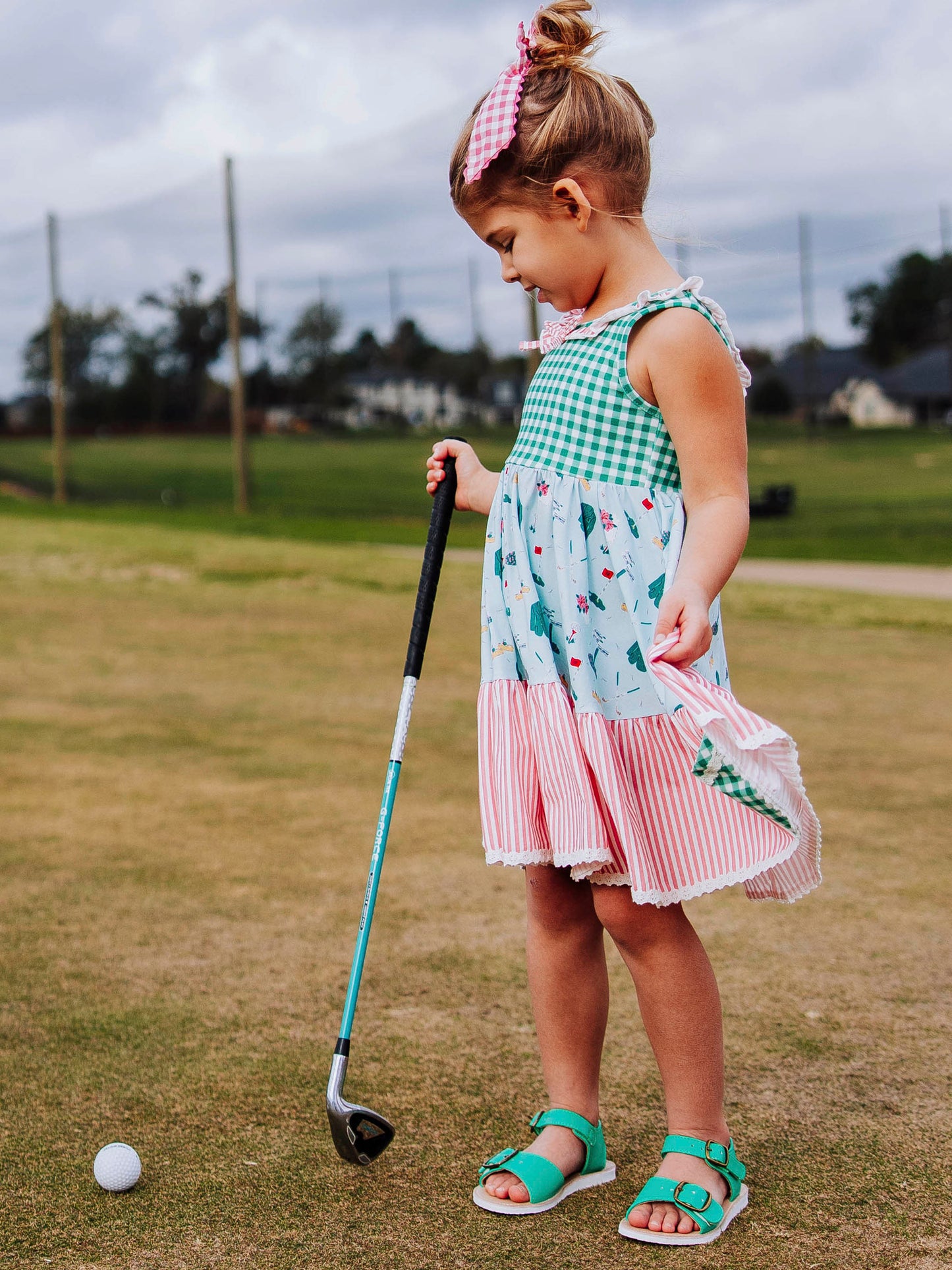 Flair Dress - Putting Green