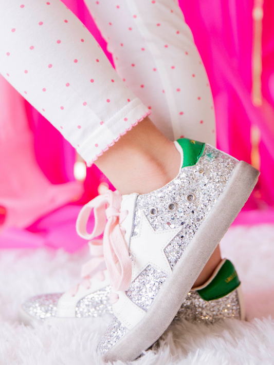 SweetHoney Sneakers - Silver Sparkle