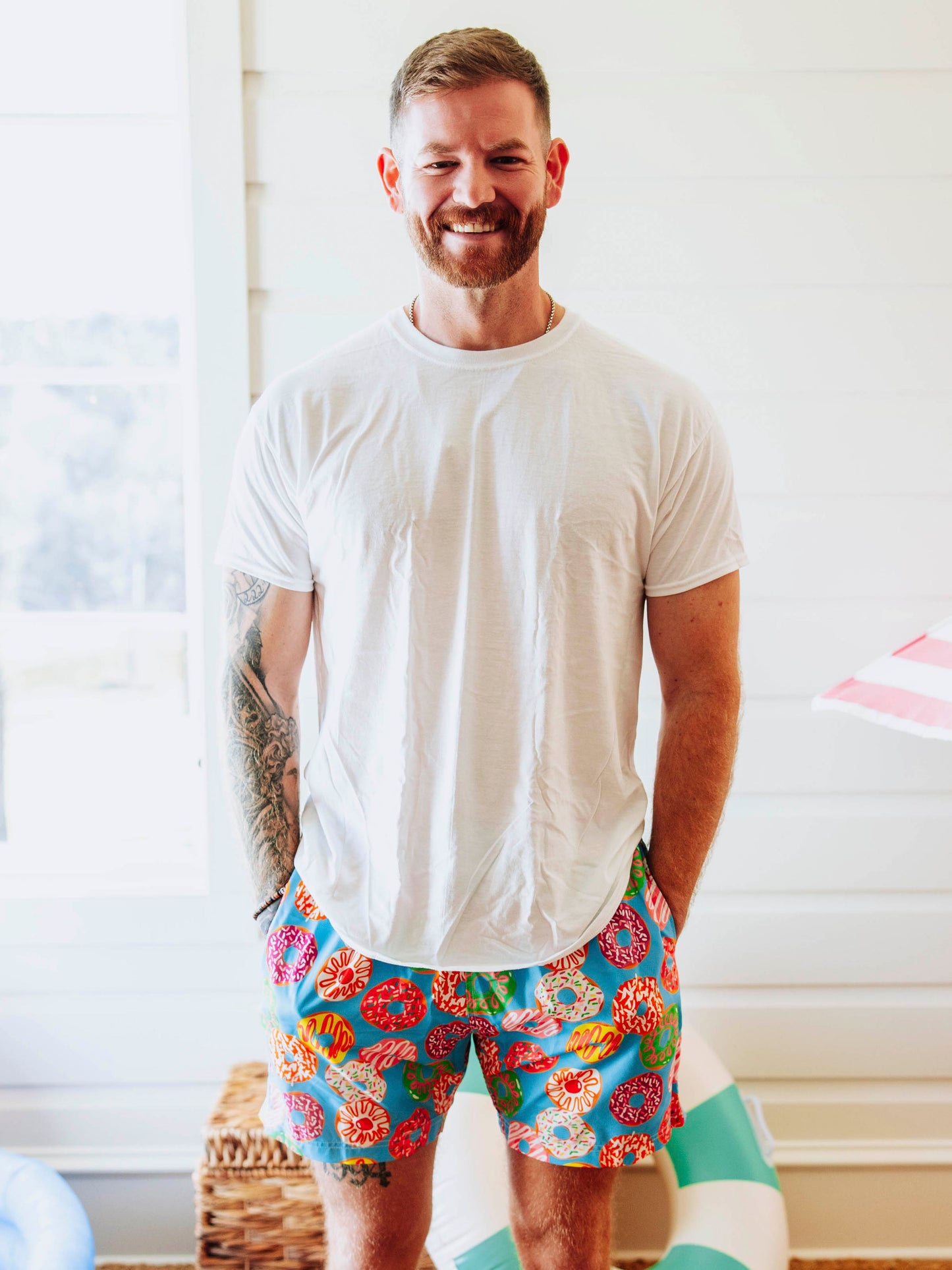Men's Swim Trunks - Donuts