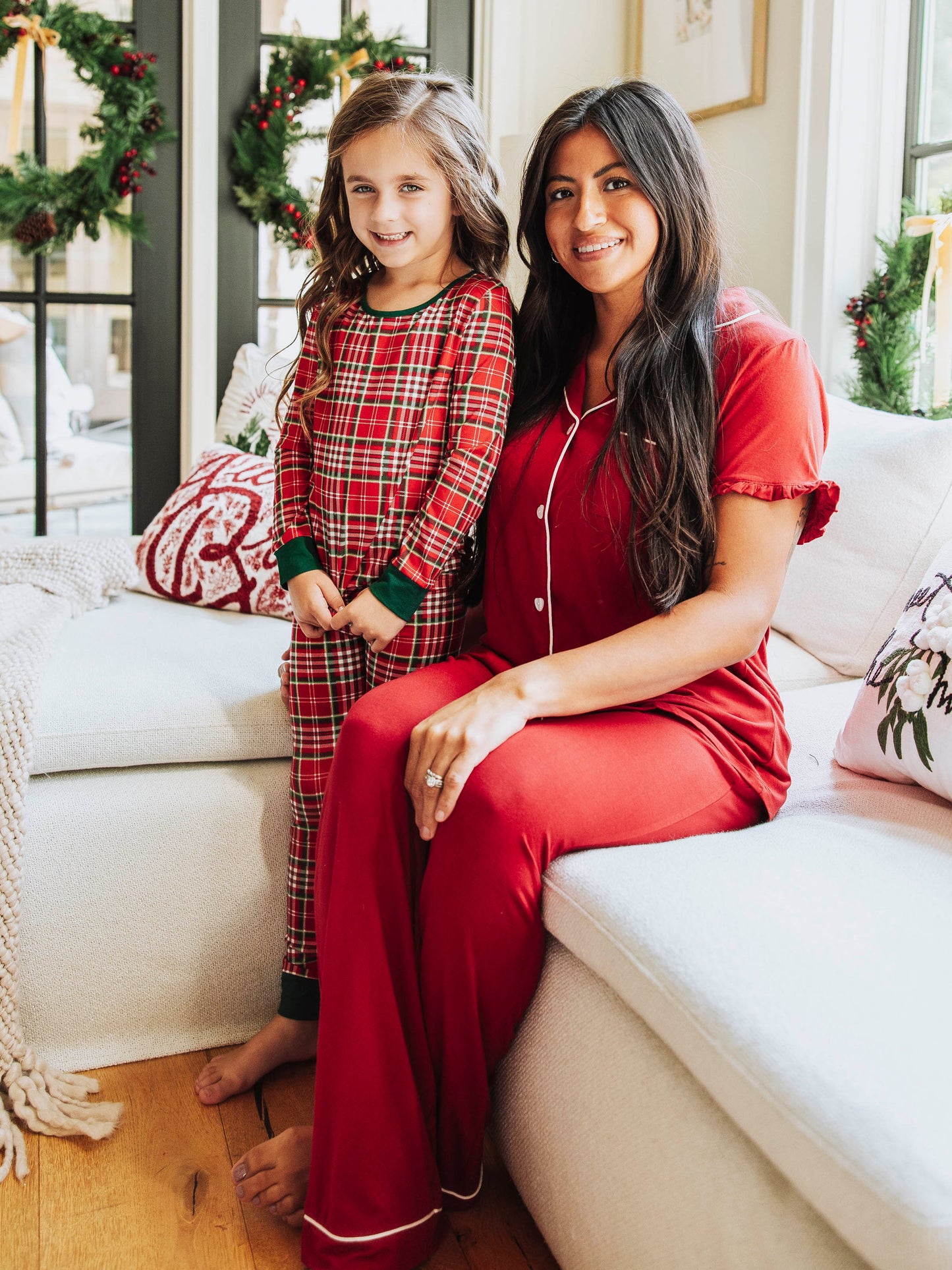 Women's Relaxed Pajama Set - Cranberry