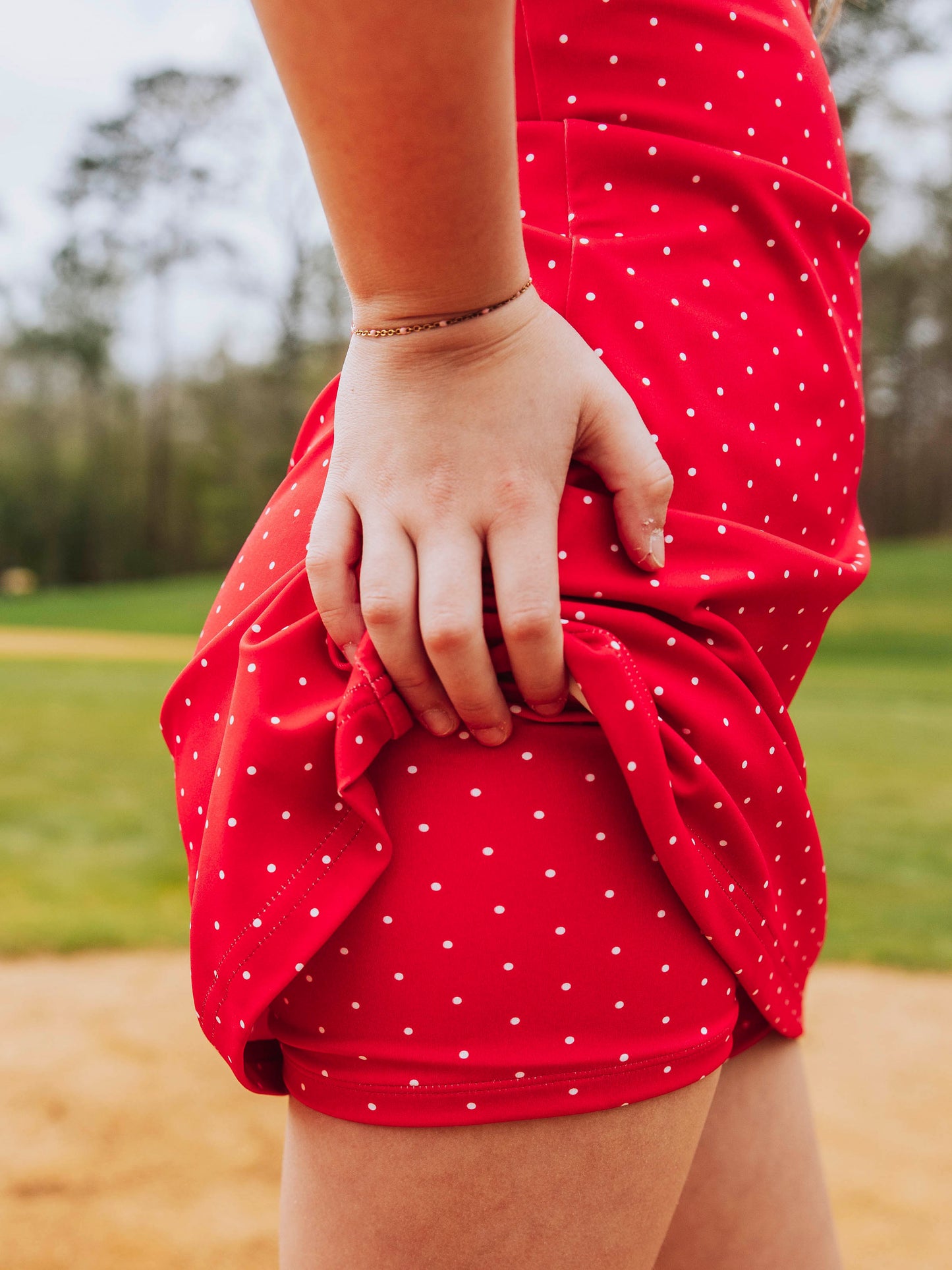 Racerback Tank Dress - Home Run Dotty