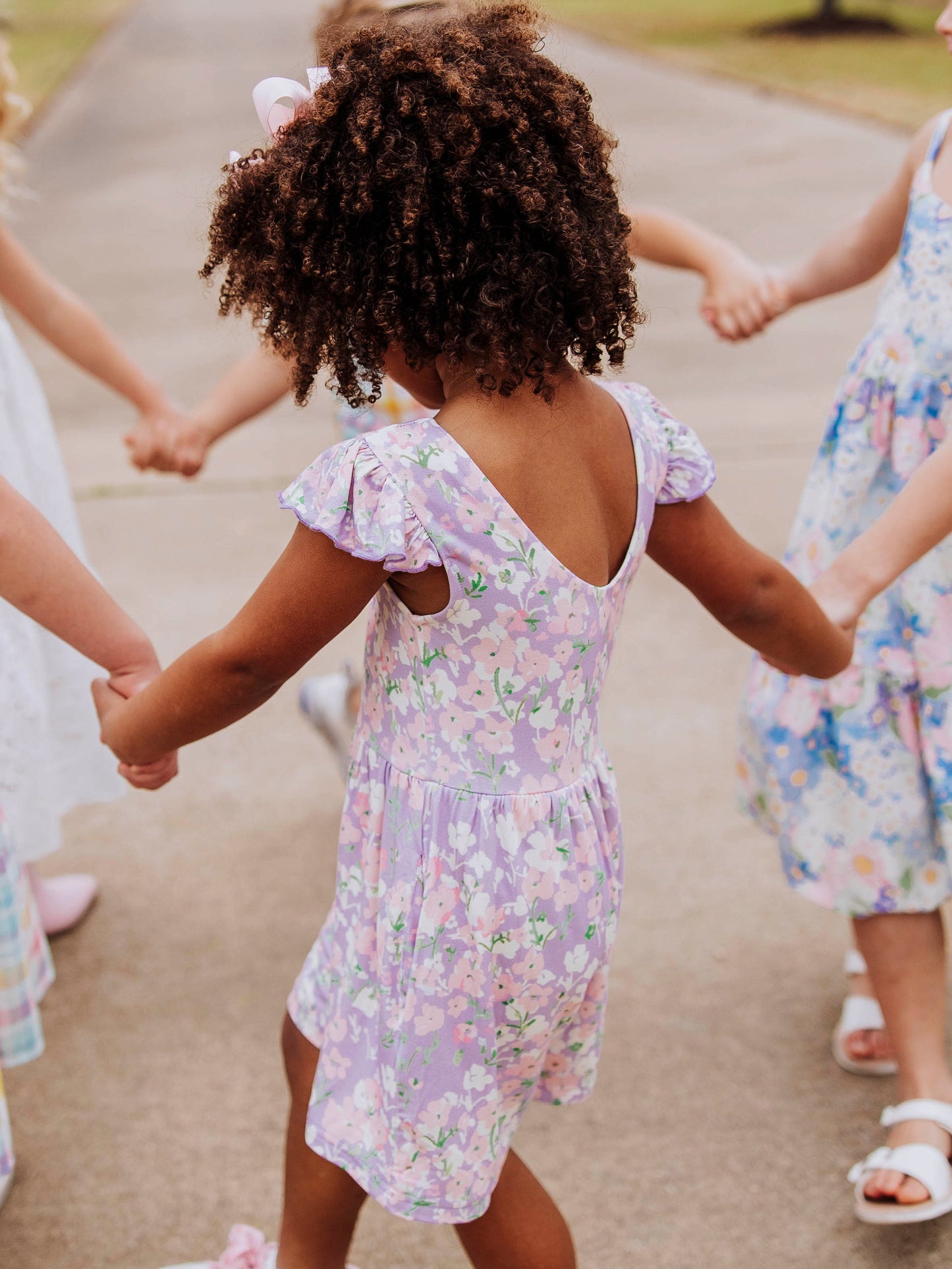 Short Leggy Romper - Pastel Blooms