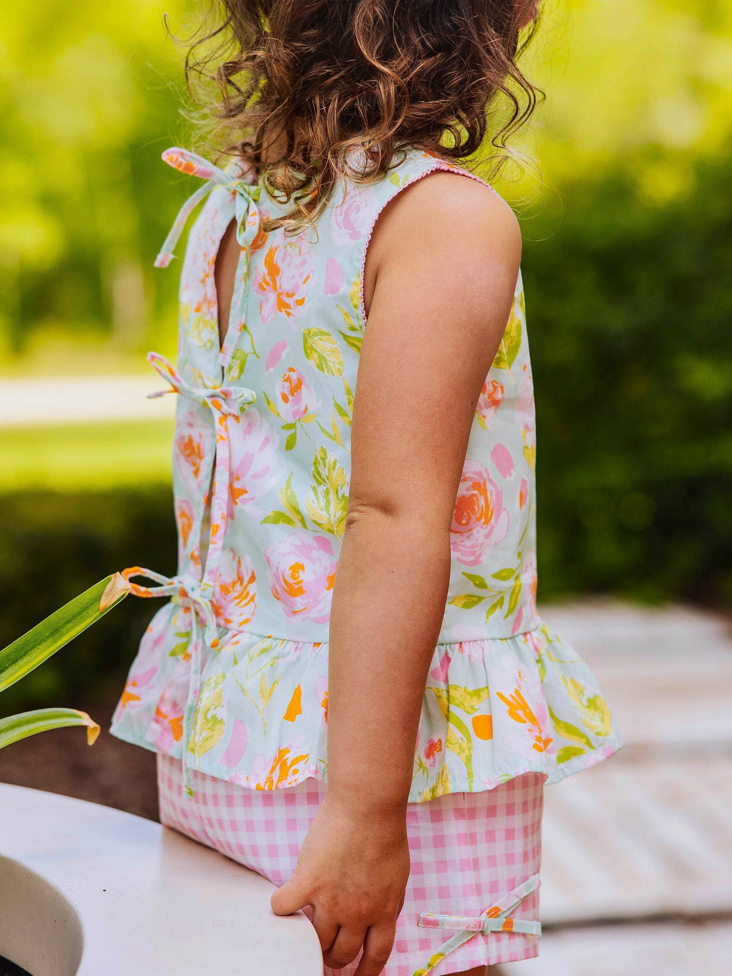 Peplum Tie Set - Splash