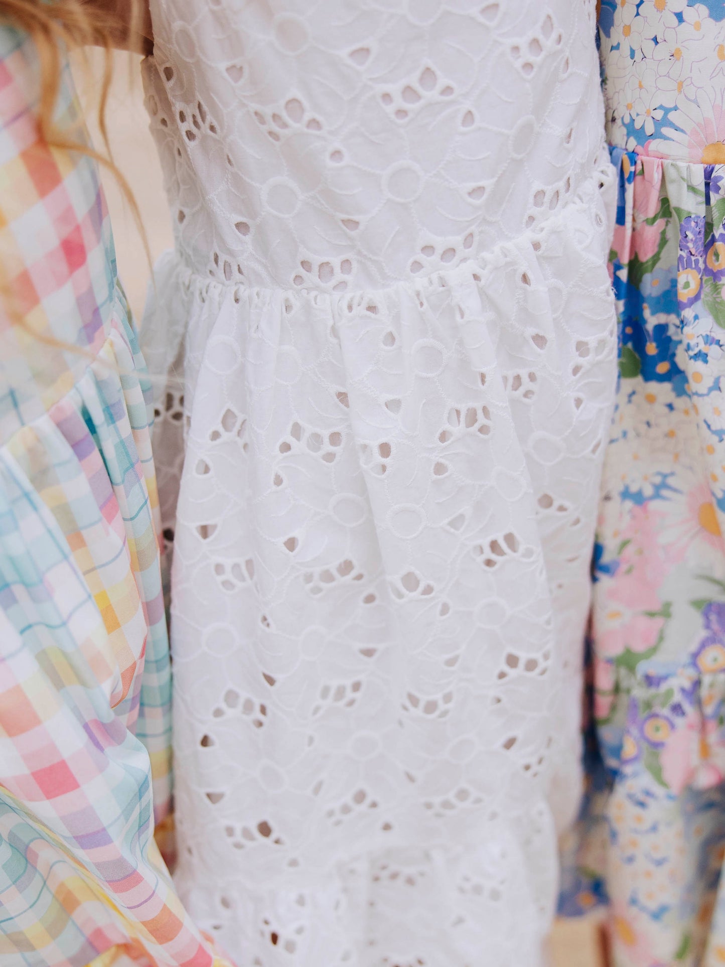 Smocked Sundress - White Eyelet Lace
