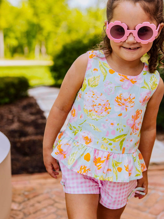 Peplum Tie Set - Splash