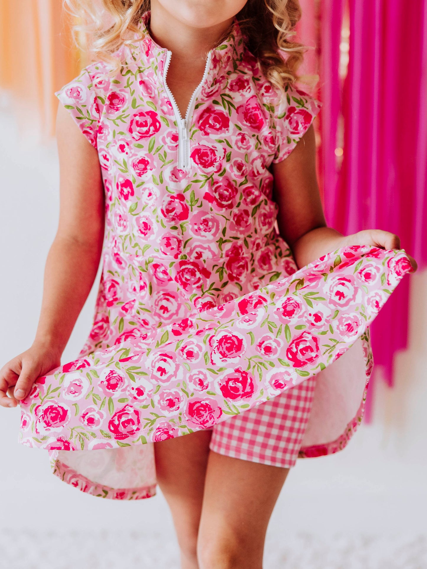 Active Zip Dress - Covered in Roses