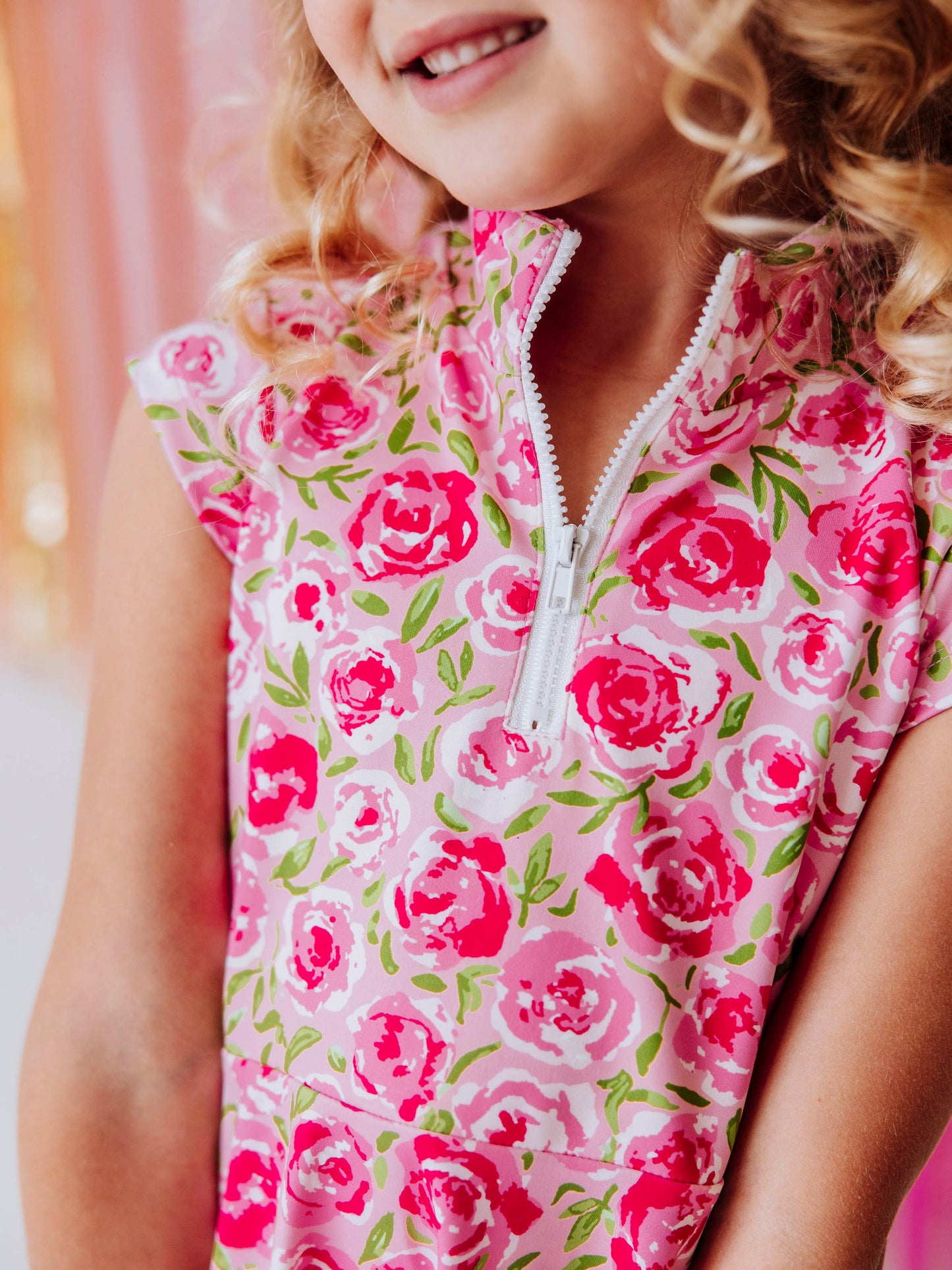 Active Zip Dress - Covered in Roses