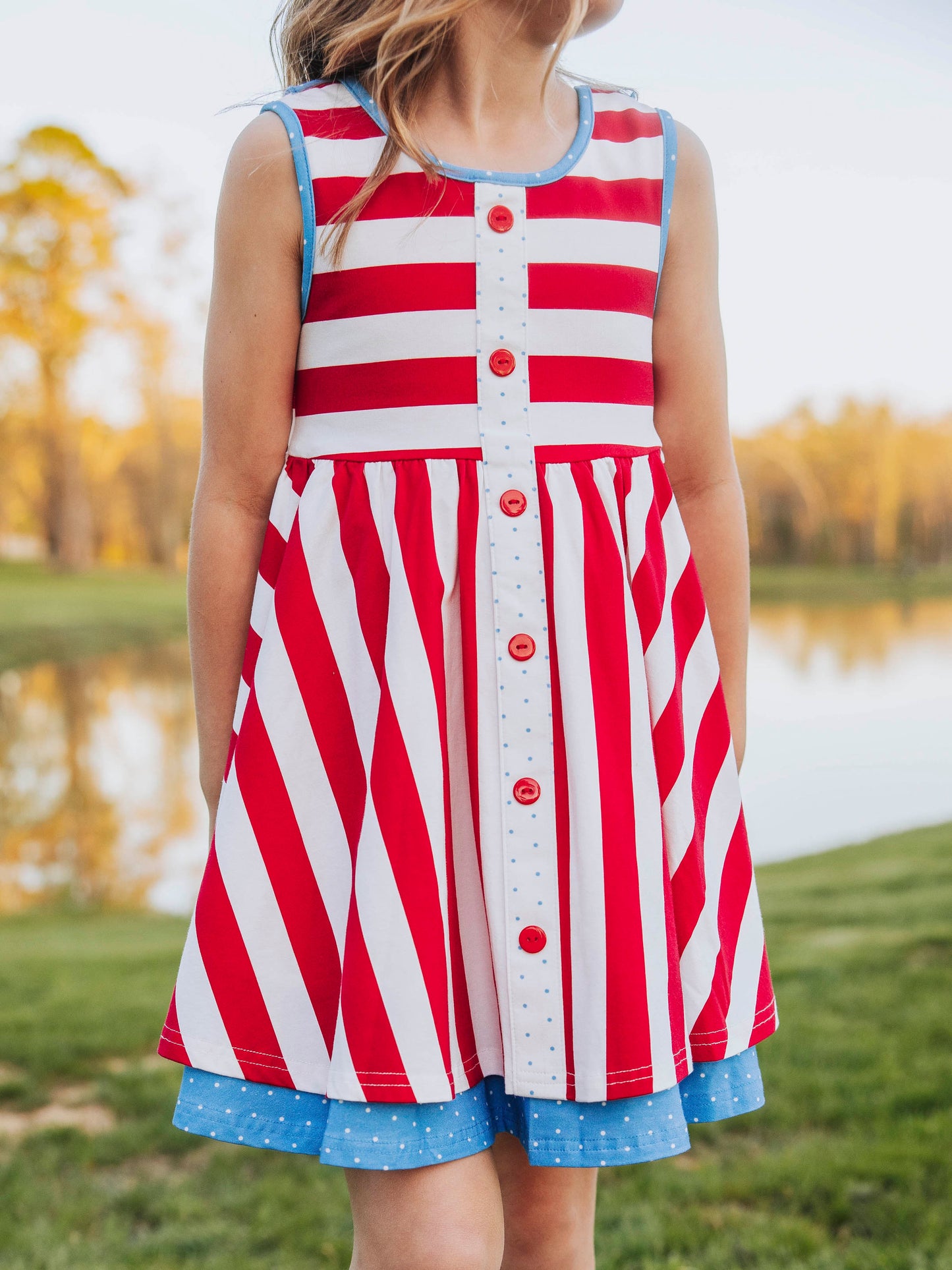 Prim Dress - American Stripe