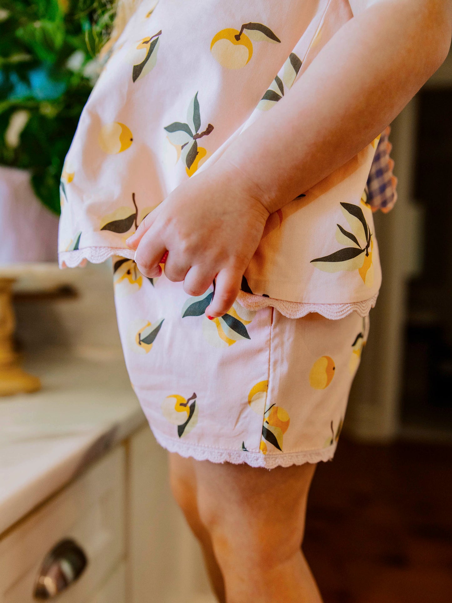 Vintage Bow Playsuit - Georgia Peach