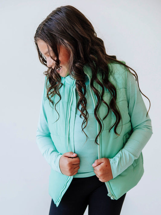Puffer Vest - Seafoam