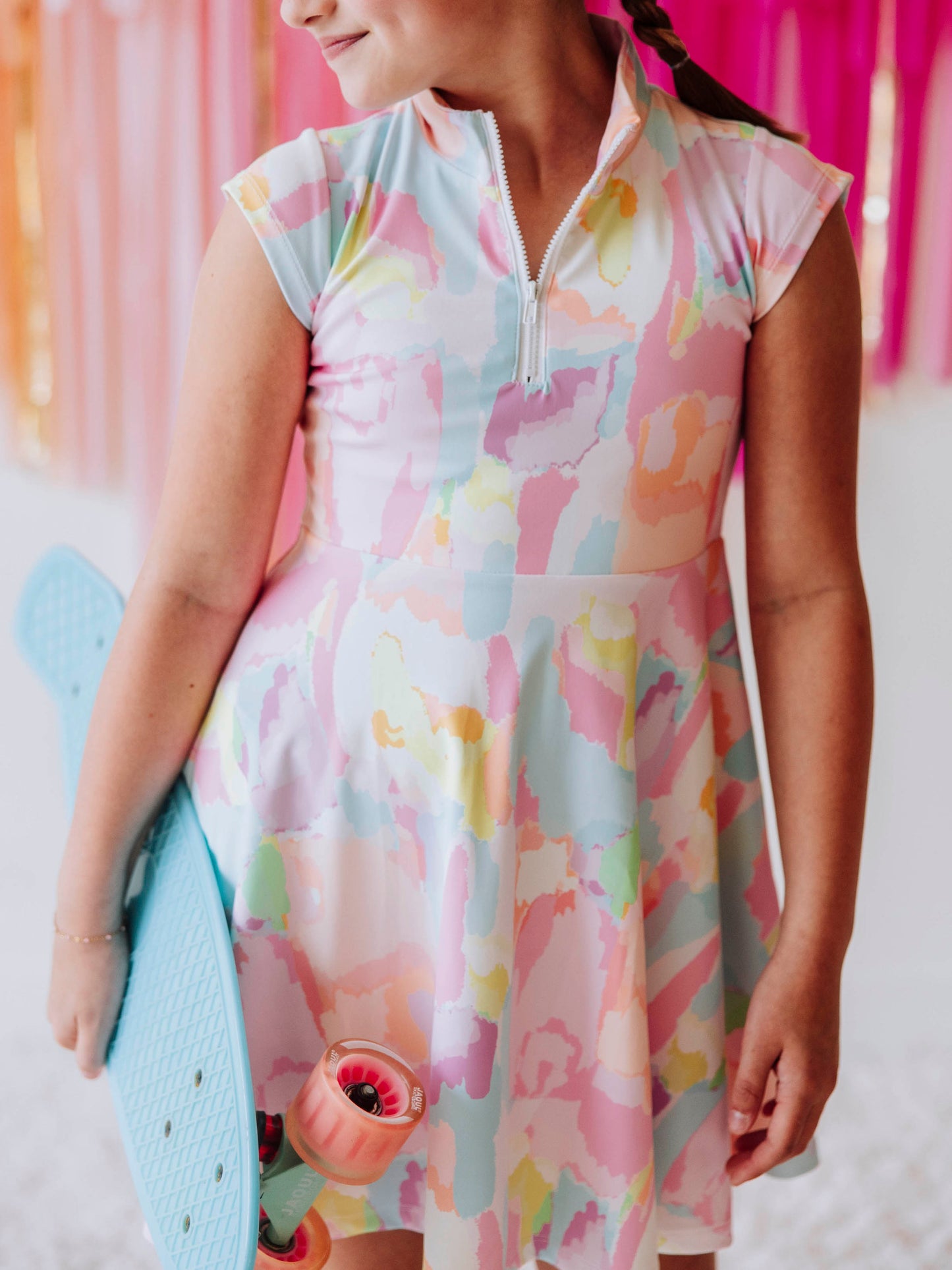 Active Zip Dress - Cotton Candy Splash