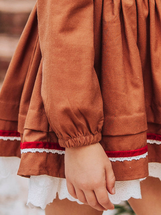 Margo Dress - Gingerbread (Size Up)