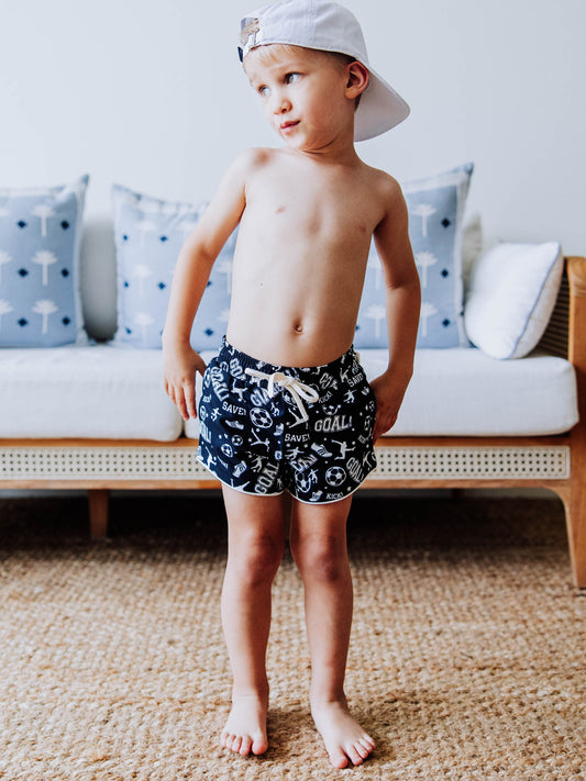 Boy's Swim Trunks - Soccer Kicks