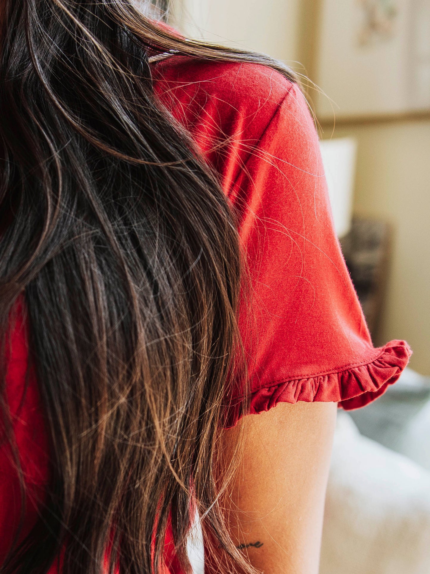 Women's Relaxed Pajama Set - Cranberry