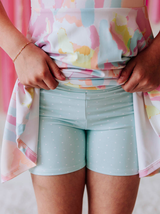 Gym Shorts - Cotton Candy Dotty