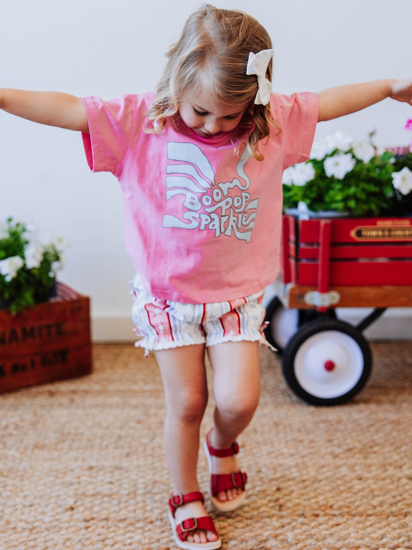 Graphic Tee - Boom Pop Sparkle in Blue