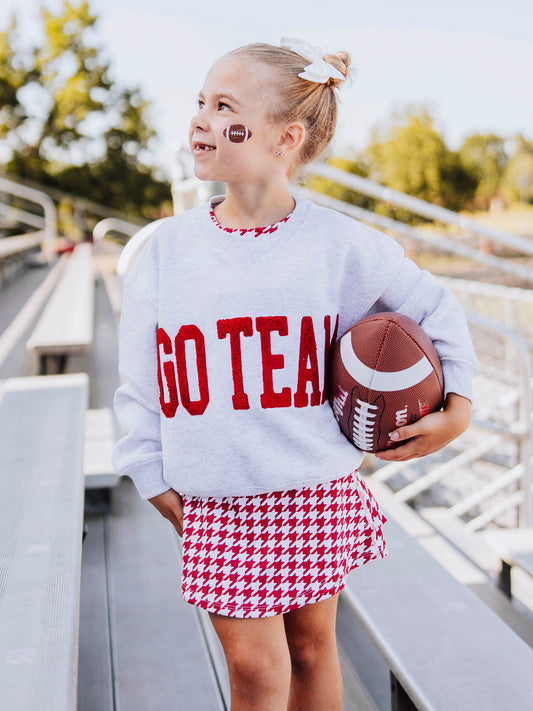 Warm Knit Sweatshirt - Go Team Crimson