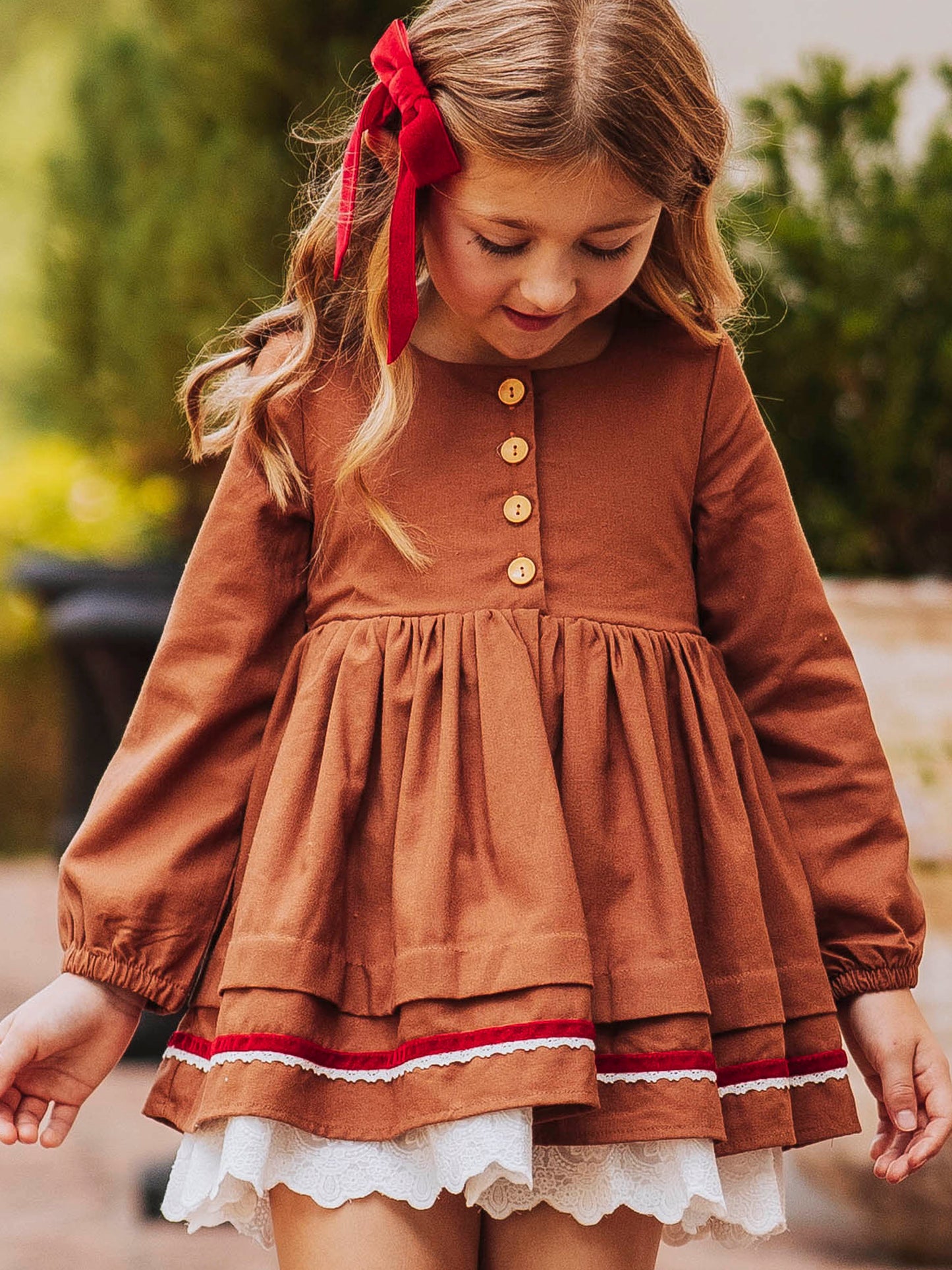 Margo Dress - Gingerbread (Size Up)