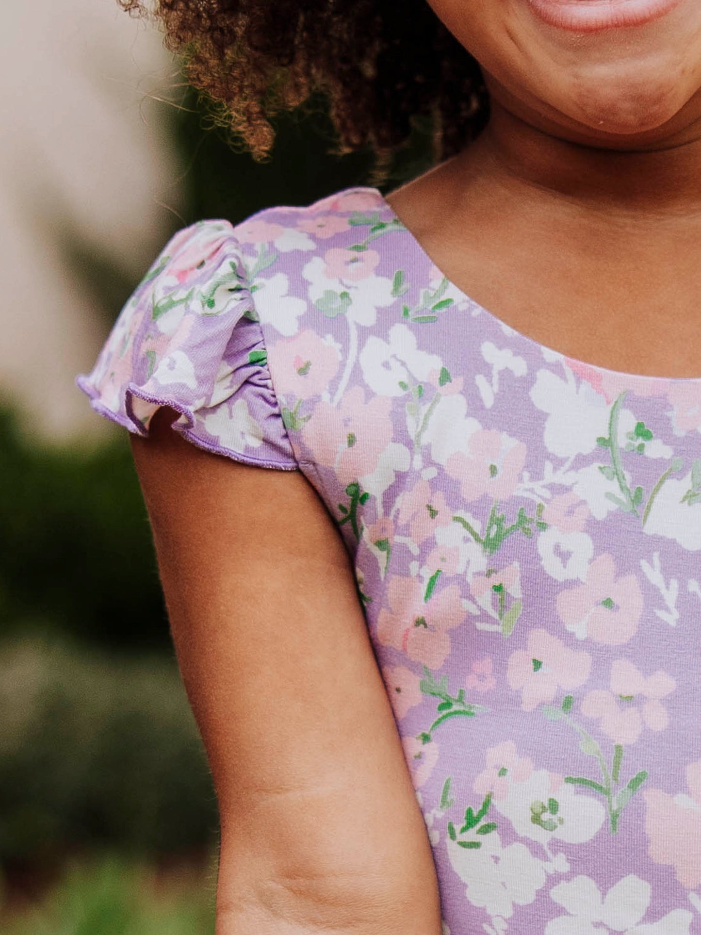 Short Leggy Romper - Pastel Blooms