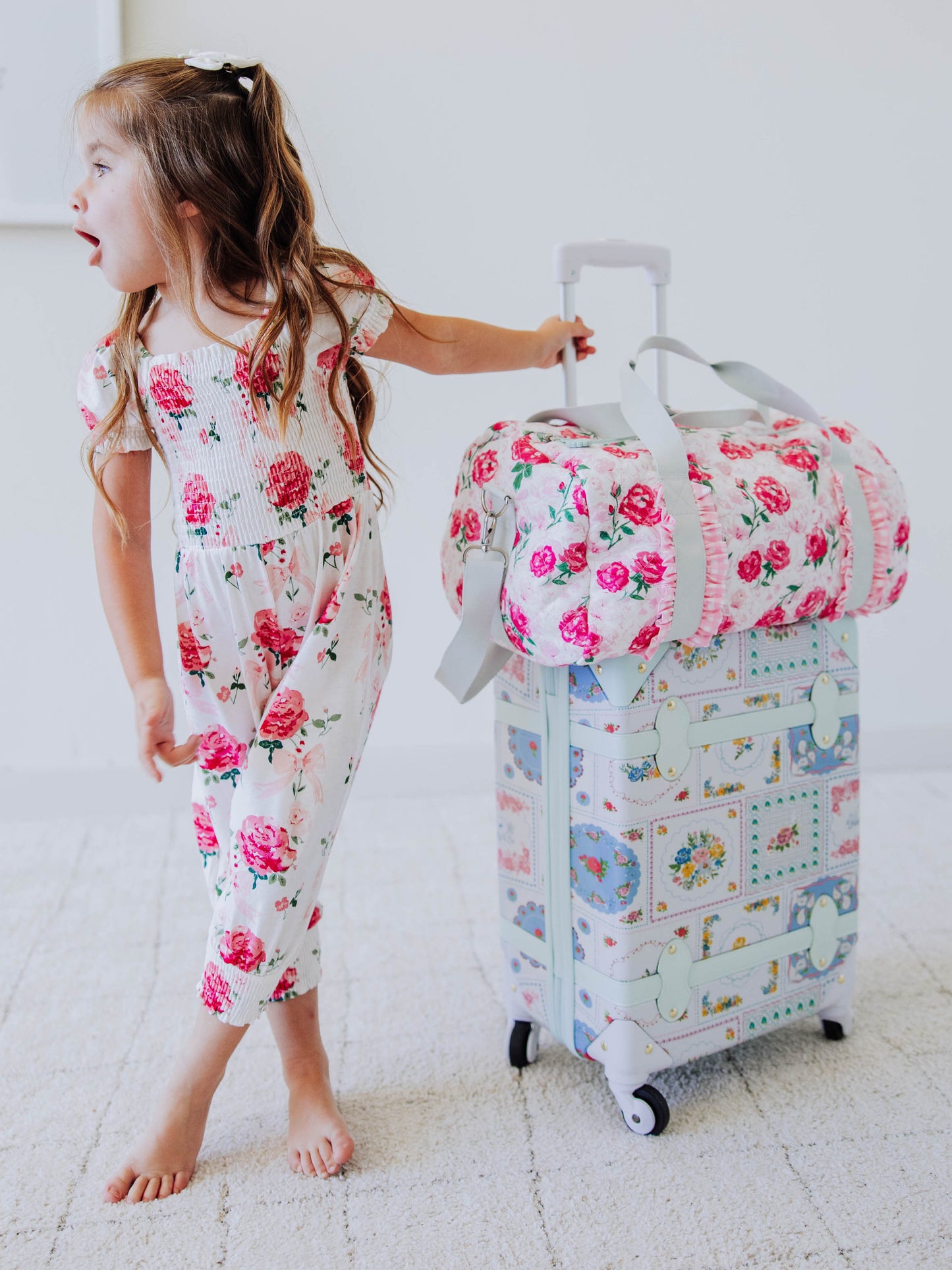 Lennon Traveling Luggage - Spring Patchwork