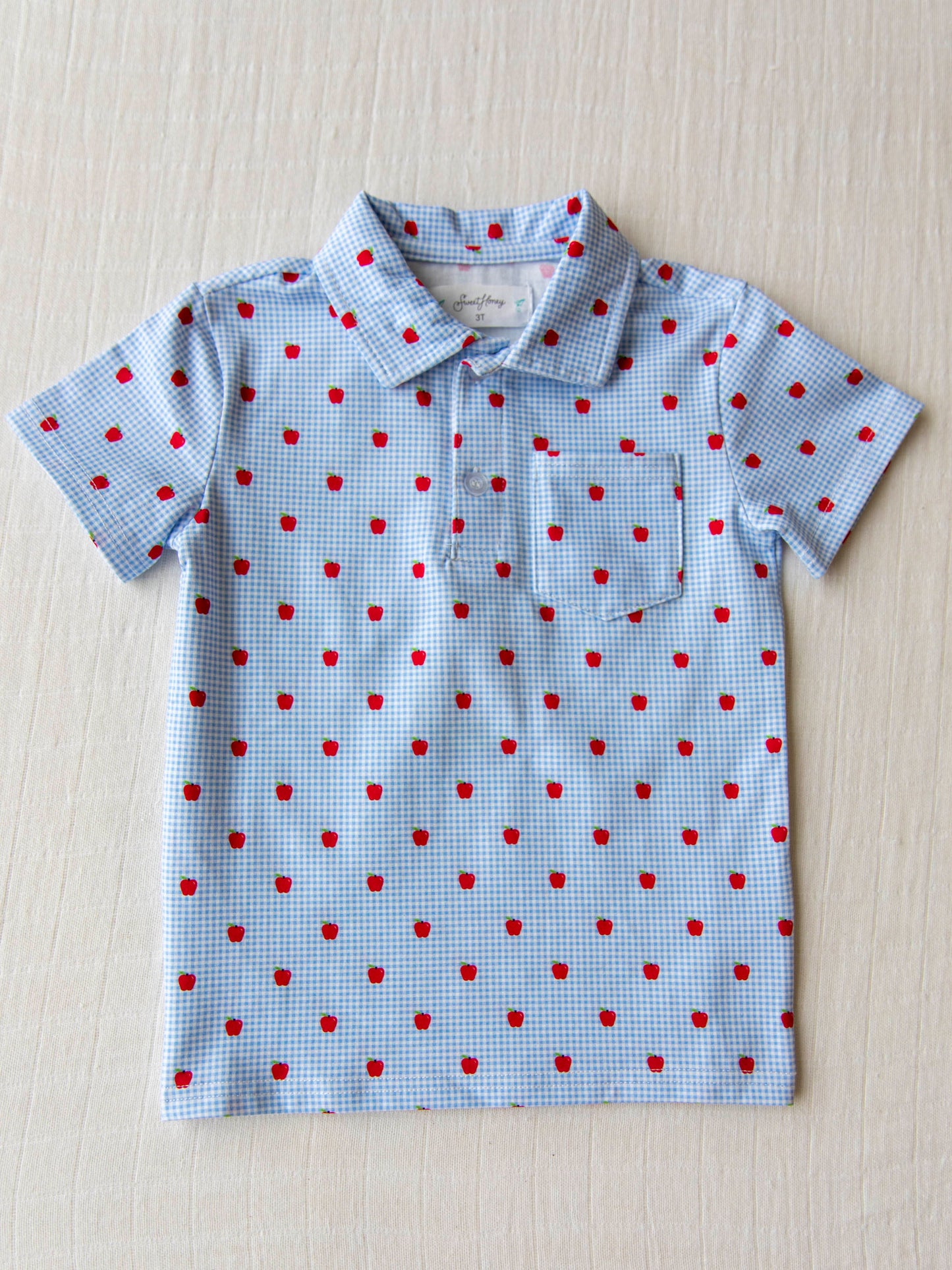 Polo Shirt - Apple Gingham Blue