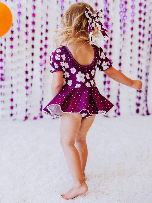 Skirted Leotard - Dancing Sugar Plum Floral