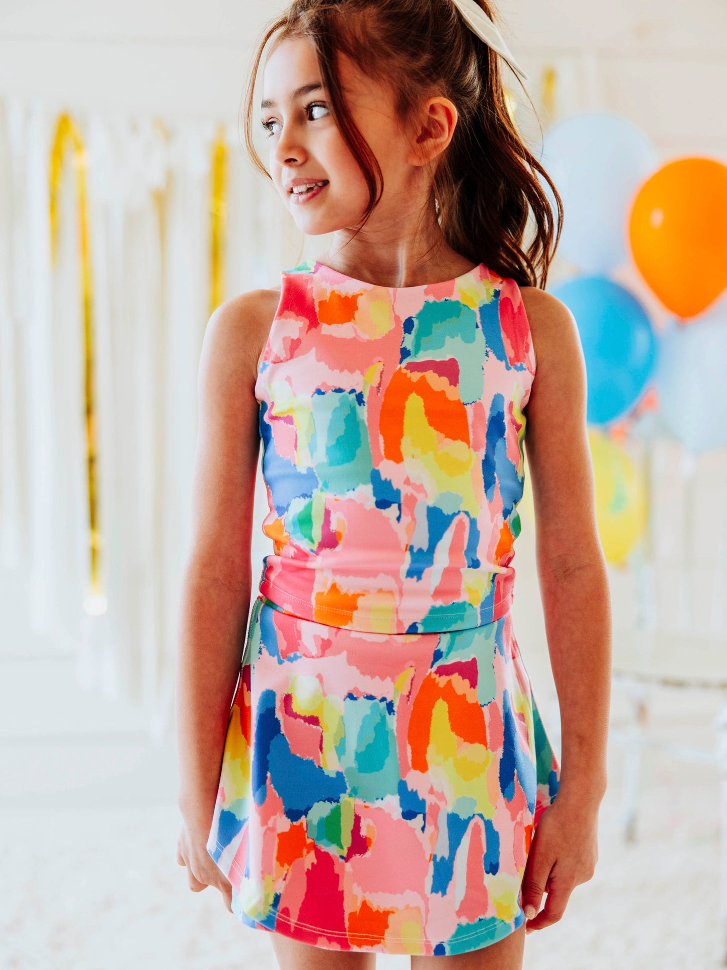 Active Skort Set - Rainbow Splash