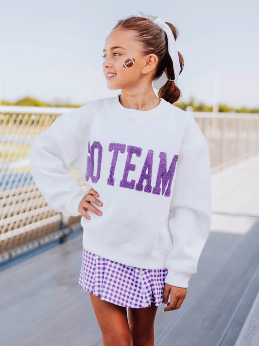 Warm Knit Sweatshirts - Go Team Purple