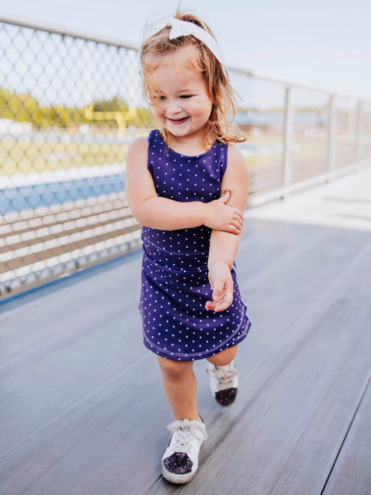 Active Skort Set - Indigo Dot