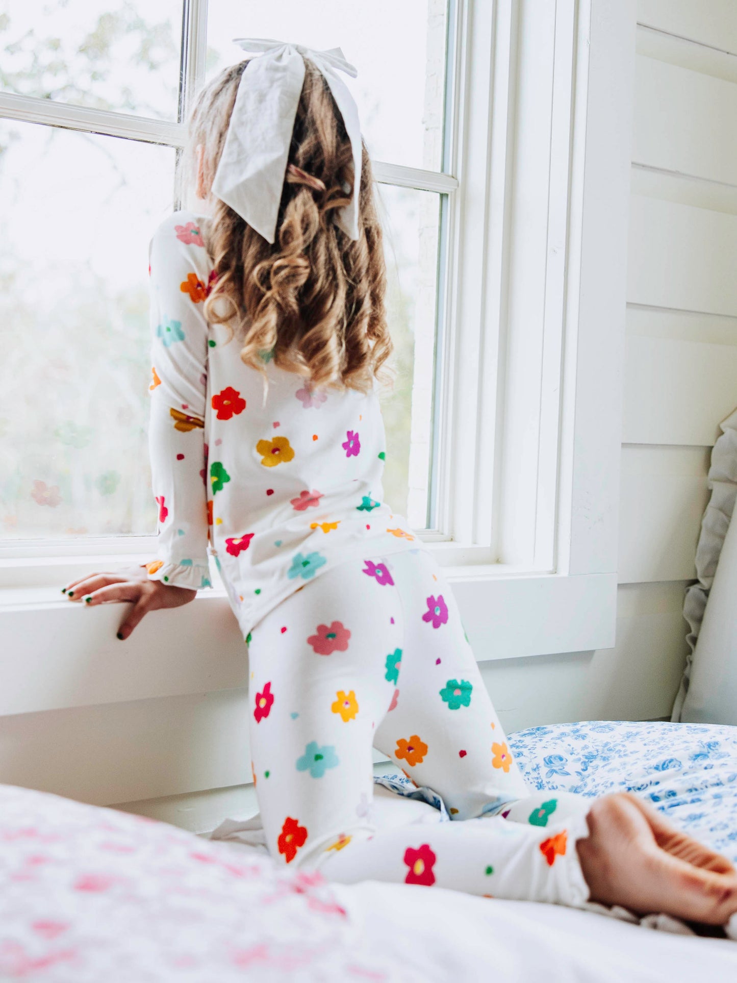 Cloud Fitted Ruffled Pajamas - Playful Ivory