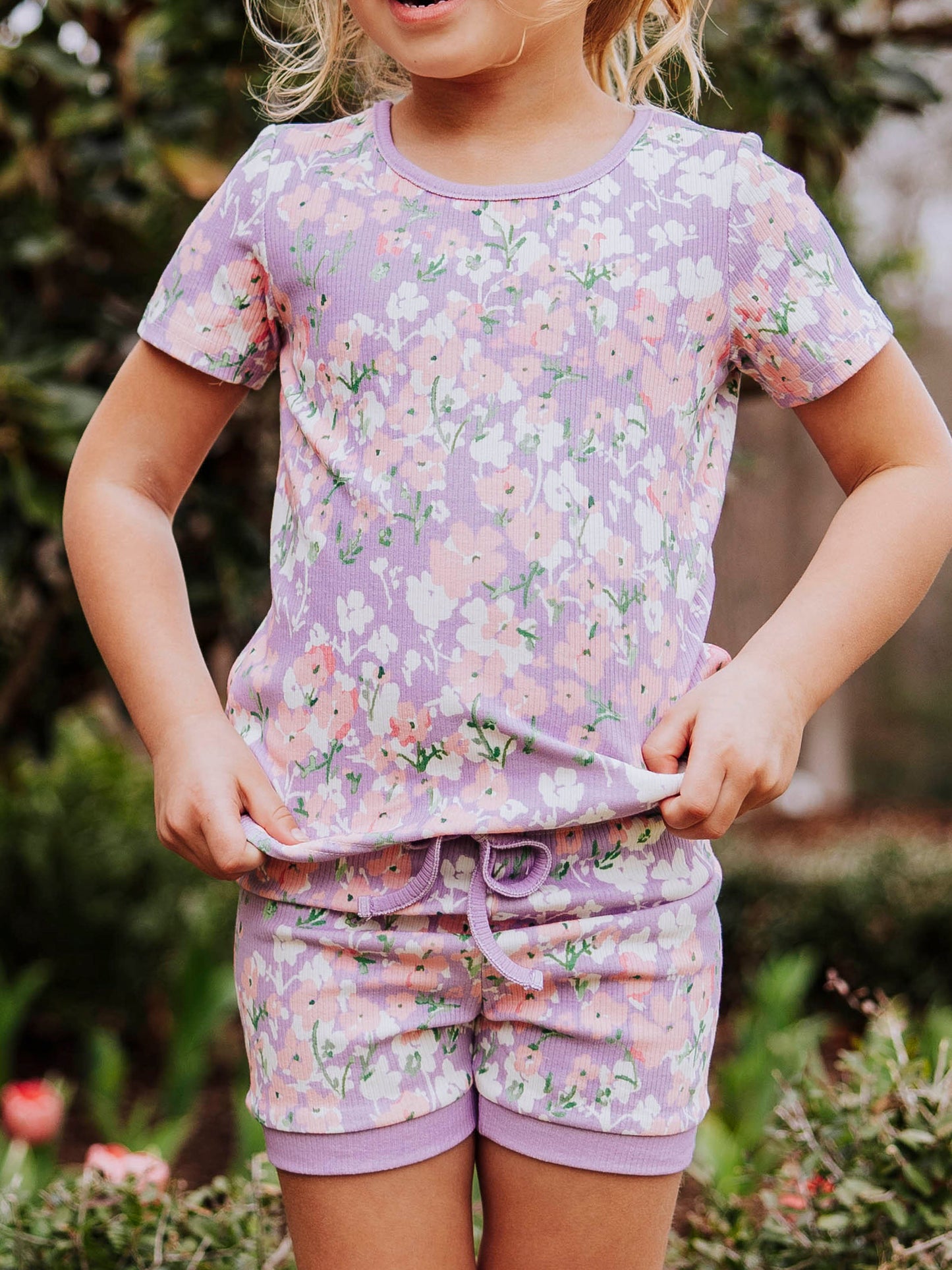 Everyday Shorts Set - Pastel Blooms