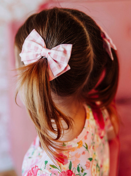 Bow Set Duo - Pink Gingham