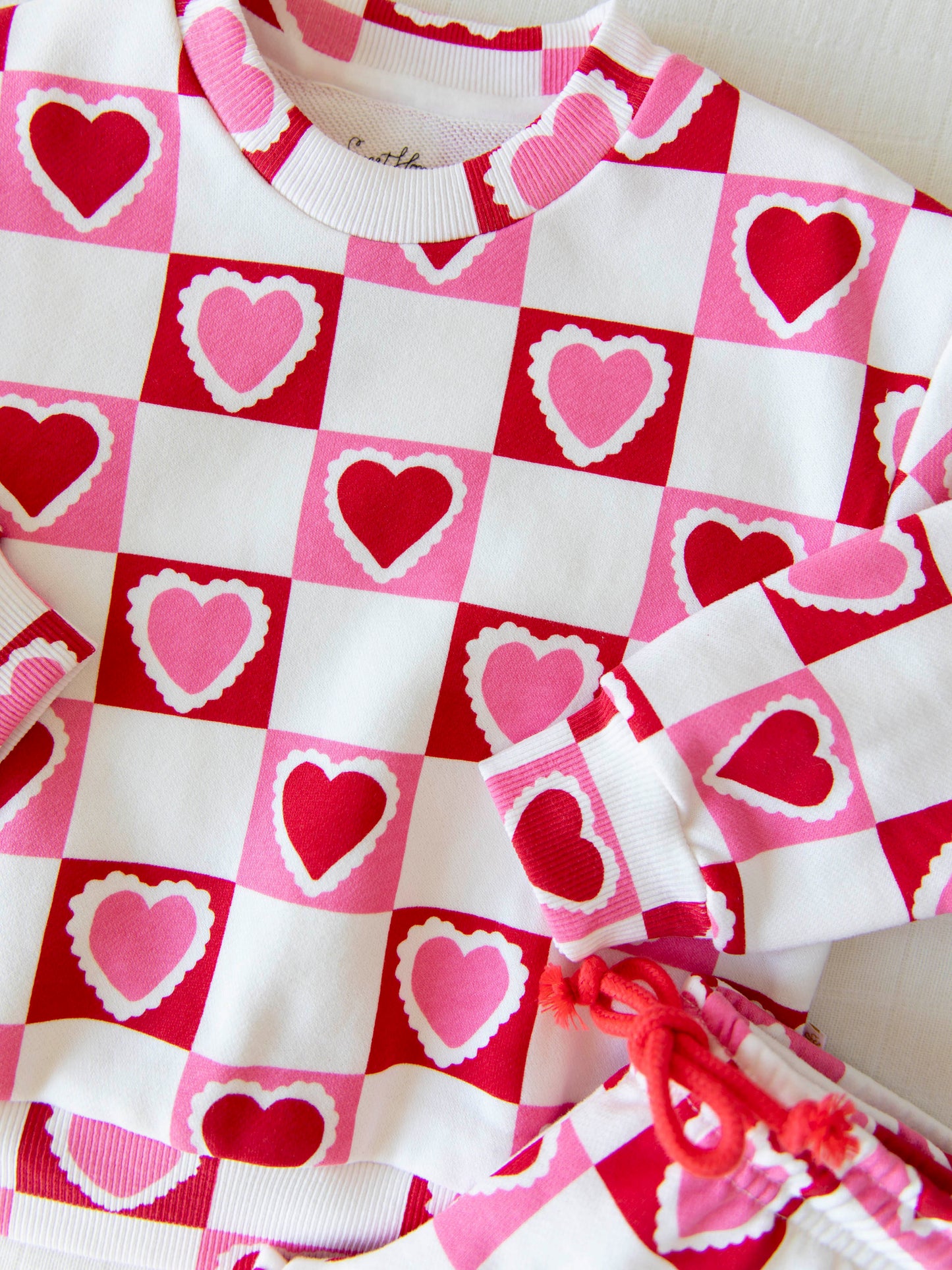 Sweatshirt Set - Block Hearts