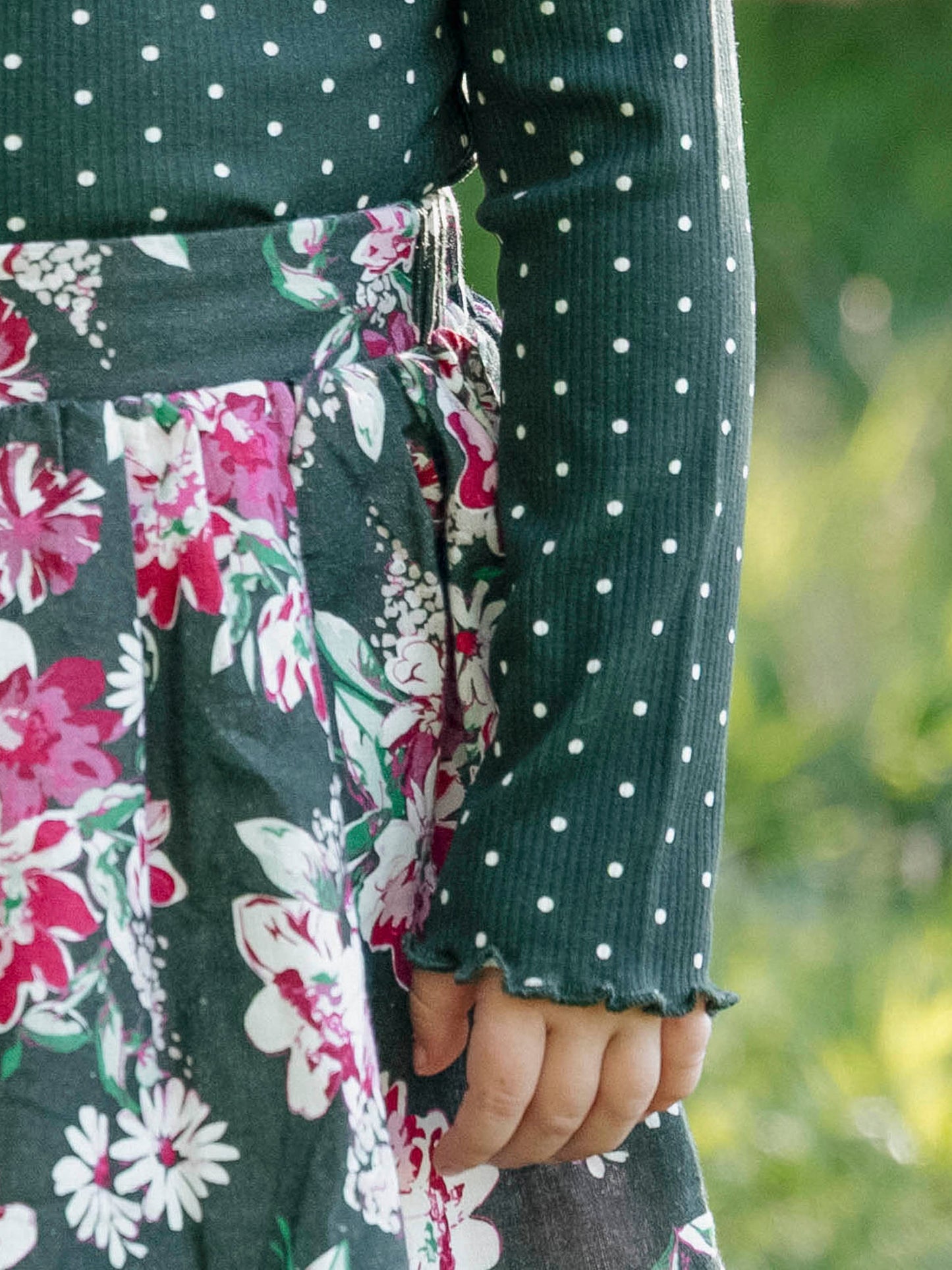 Frilled Sleeve Shirt - Thankful Dotty