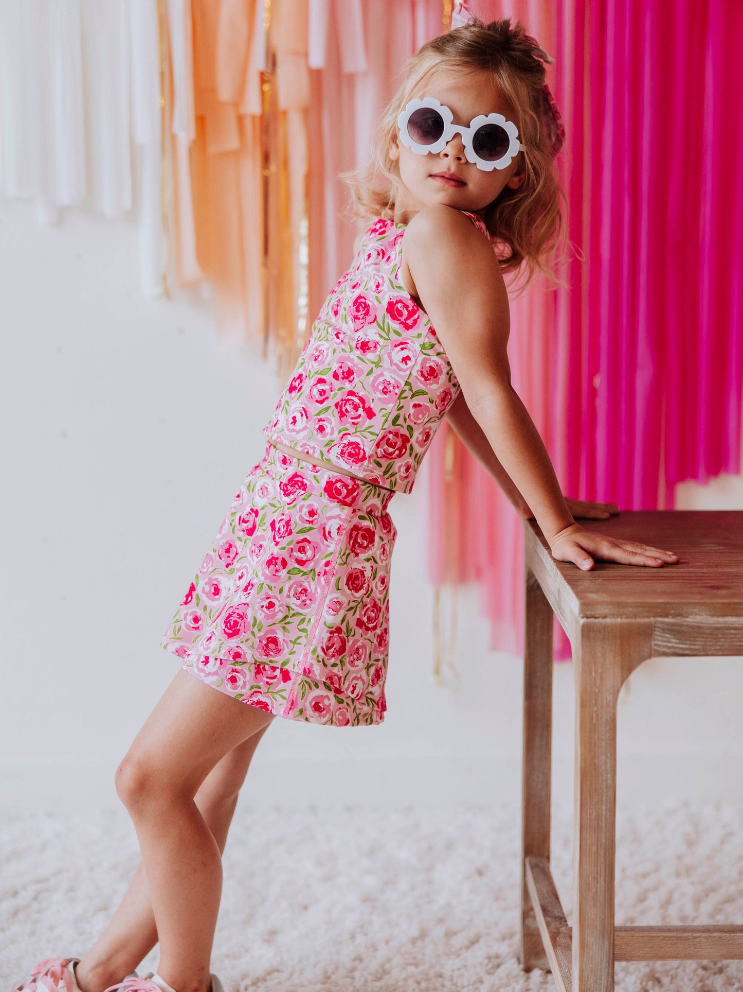 Active Skort Set - Covered in Roses
