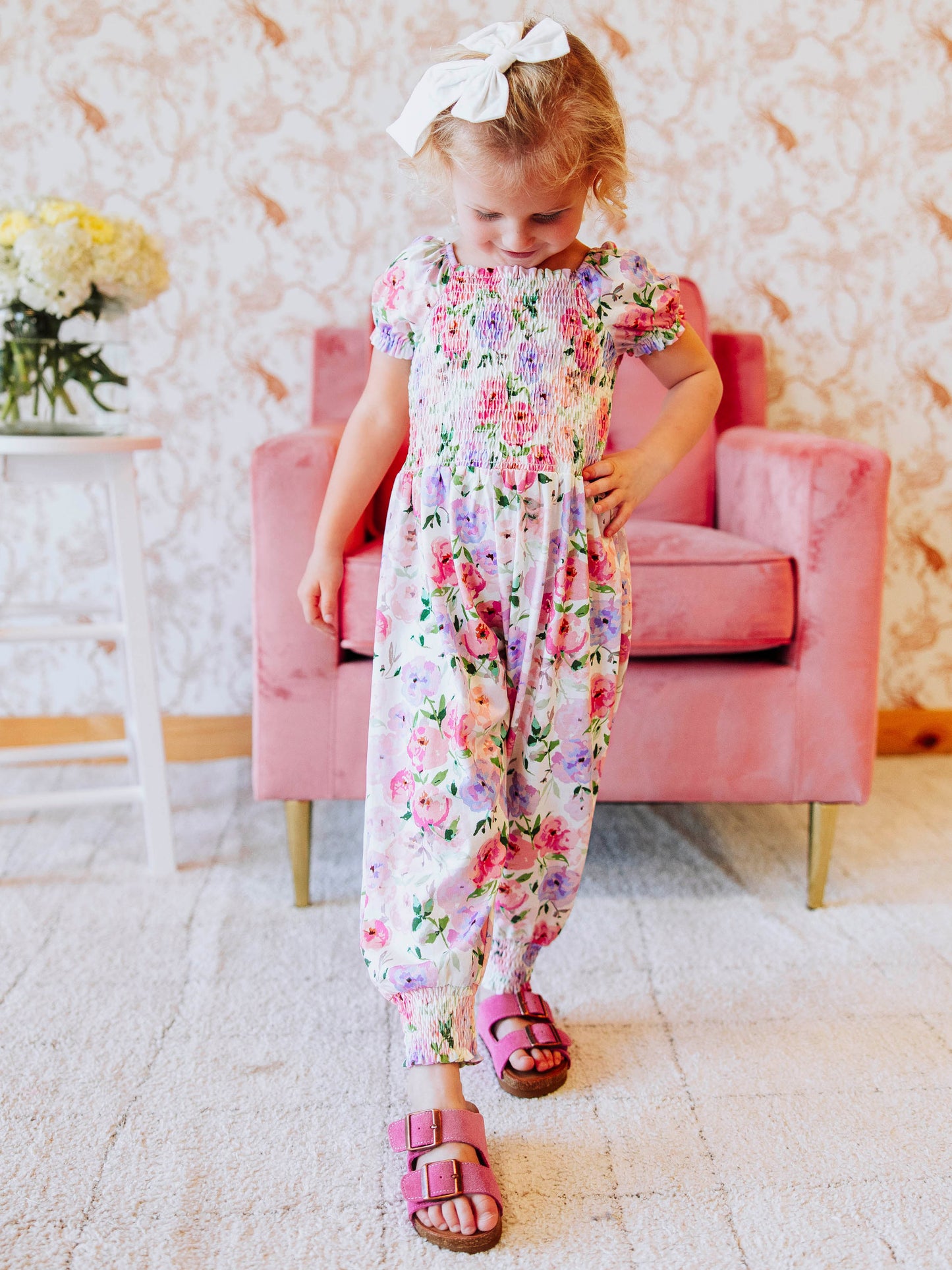 Smocked Romper - Soft Bliss