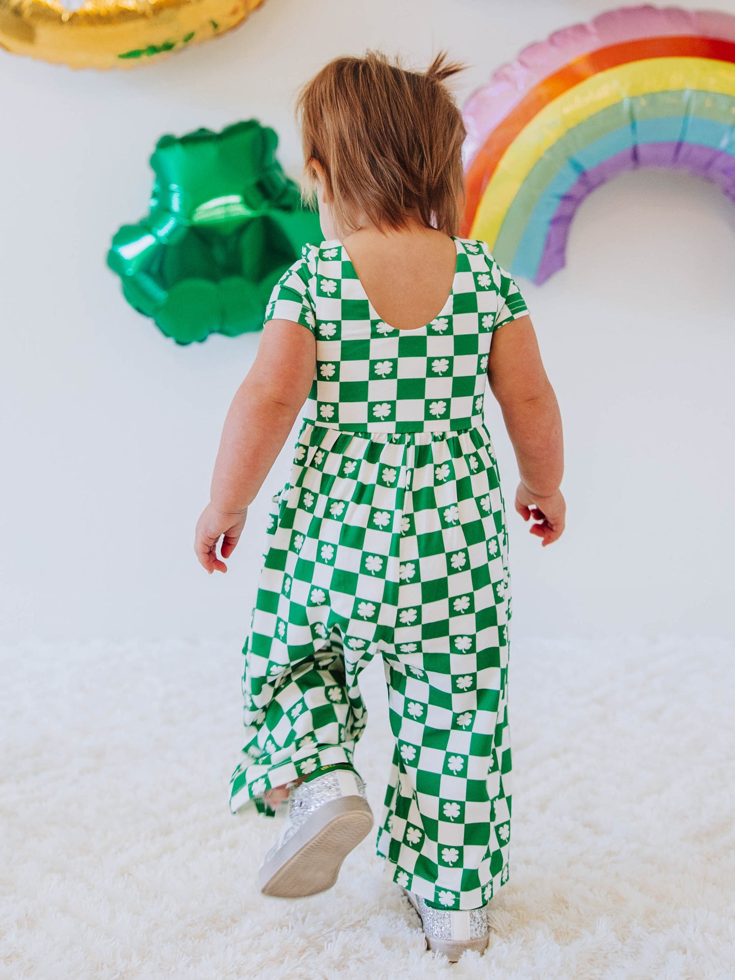 Leggy Romper - Shamrock Check