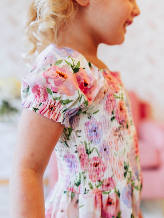 Smocked Romper - Soft Bliss