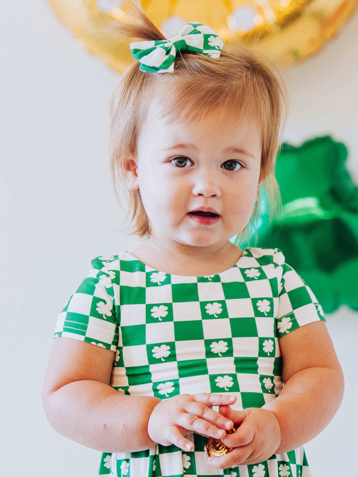 Bow Set Duo - Shamrock Check