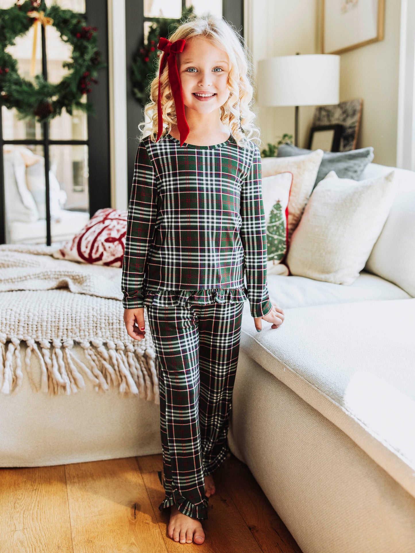Ruffled Pant Set - Christmas Traditions