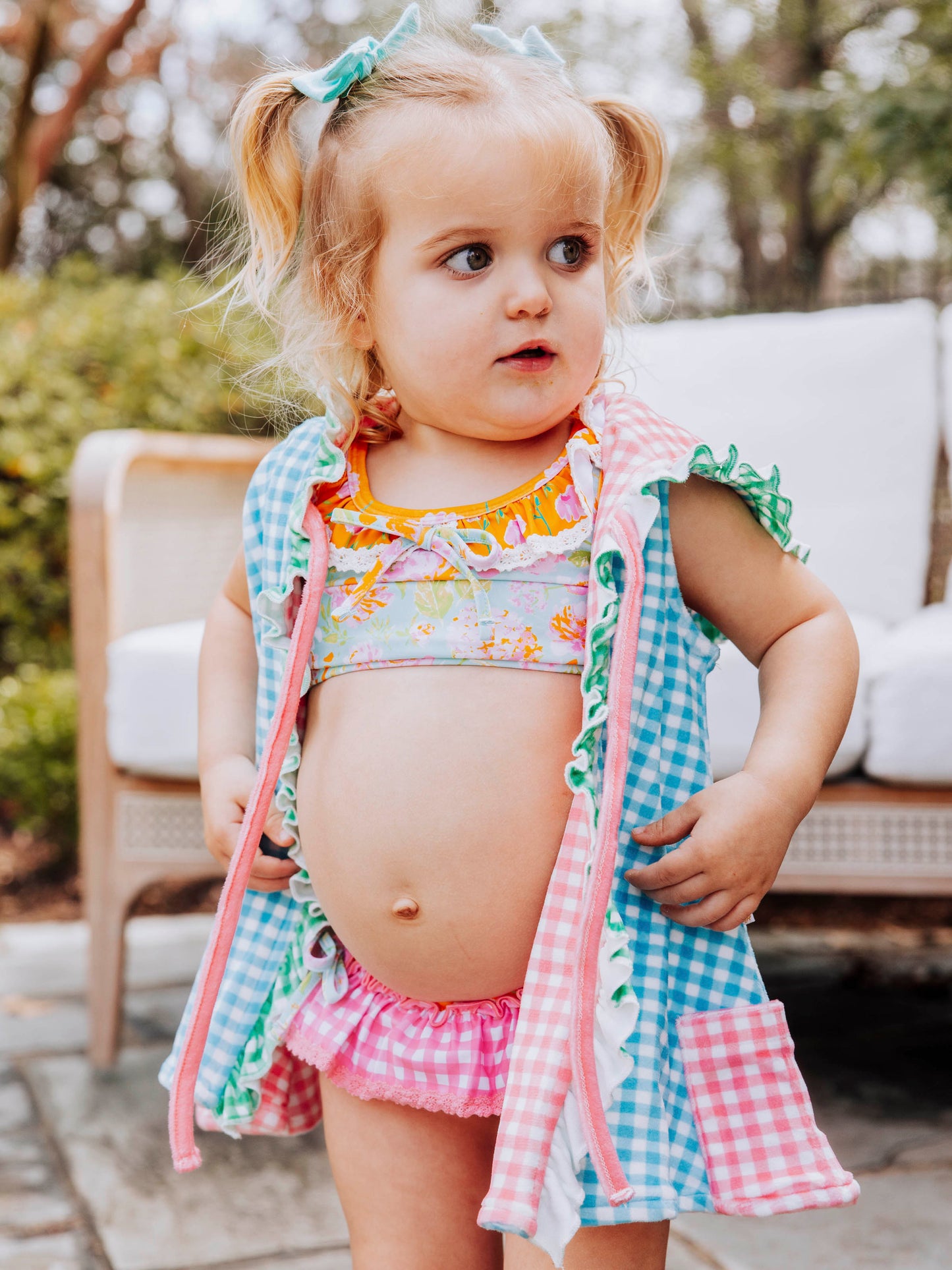 Terry Cover Up - Spring Gingham Mix
